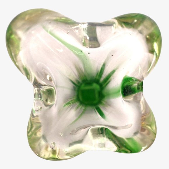 Vintage MCM Hand Blown Art Glass Twist Vase 11.5" - Picture 5 of 7